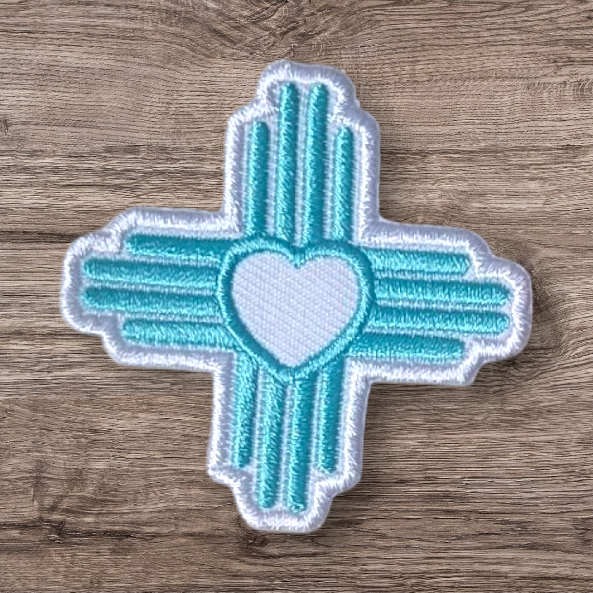Turquoise Heart Zia Patch