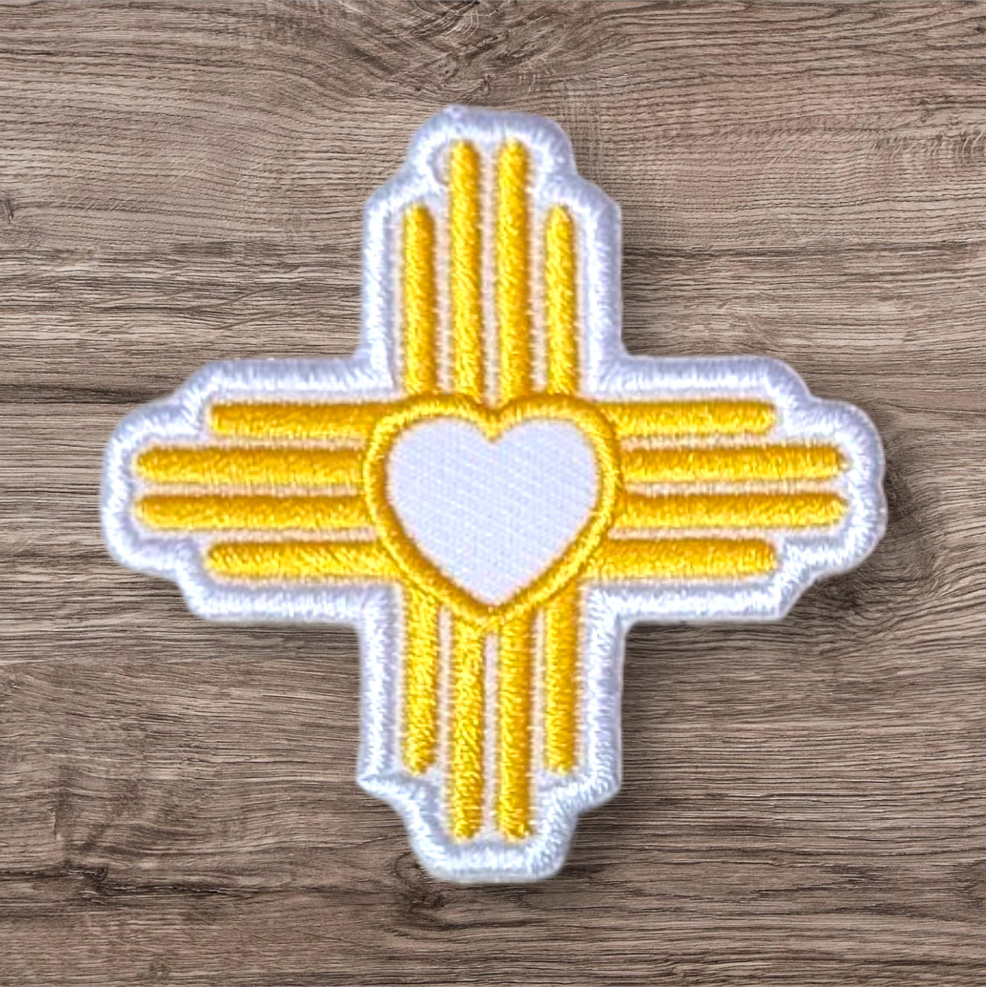Yellow Zia Heart Patch