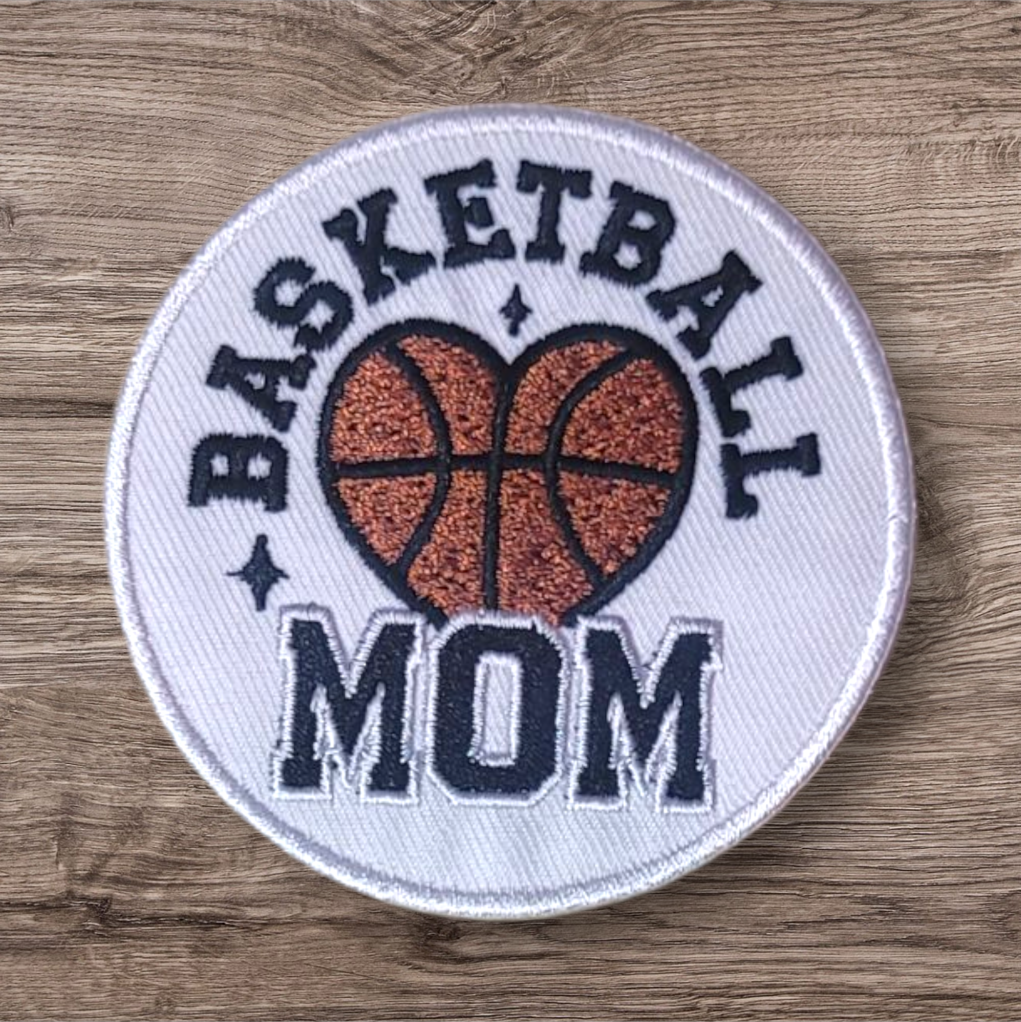 Basketball Mom Heart Patch