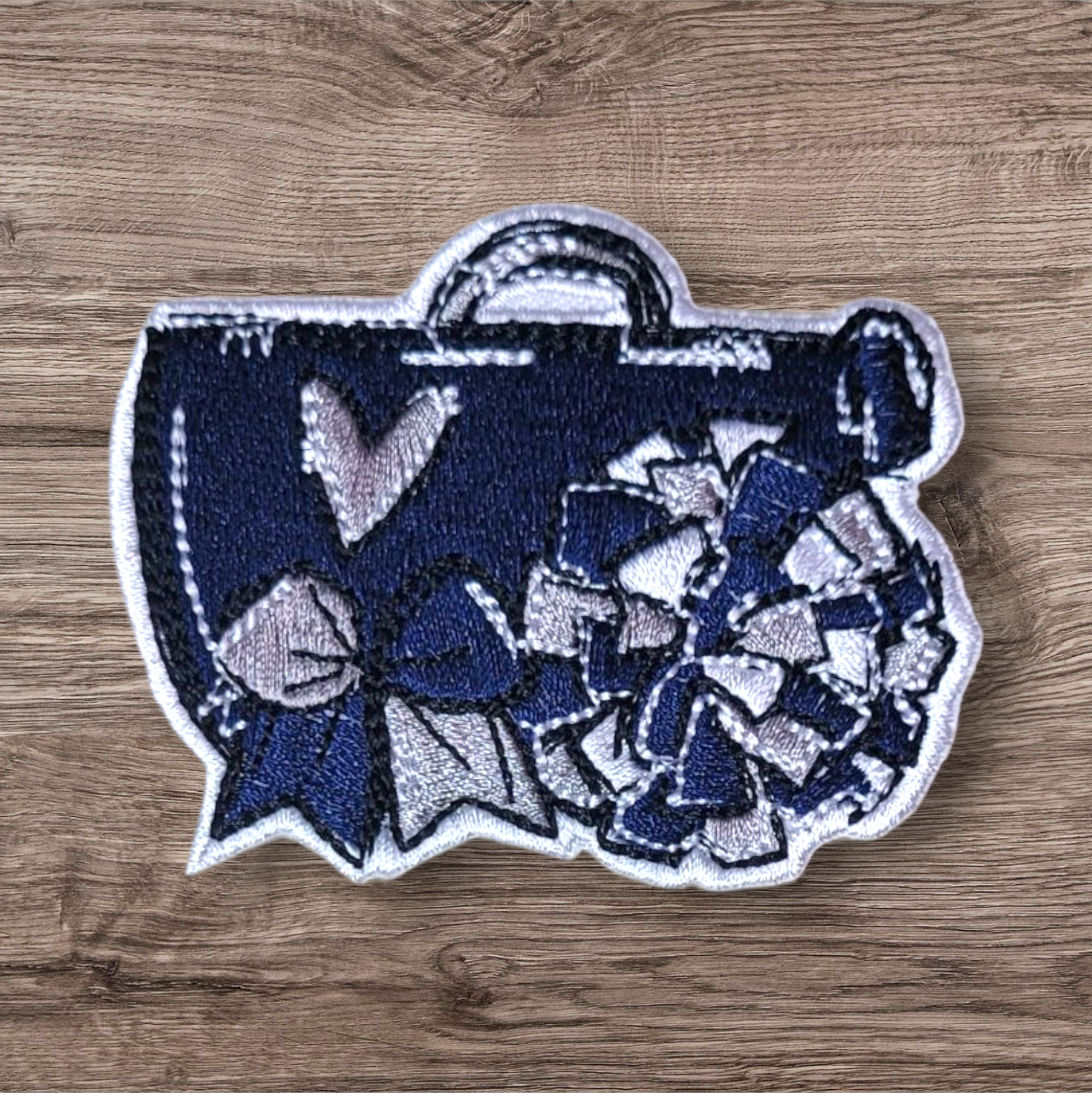 Navy Blue Cheer Megaphone Patch