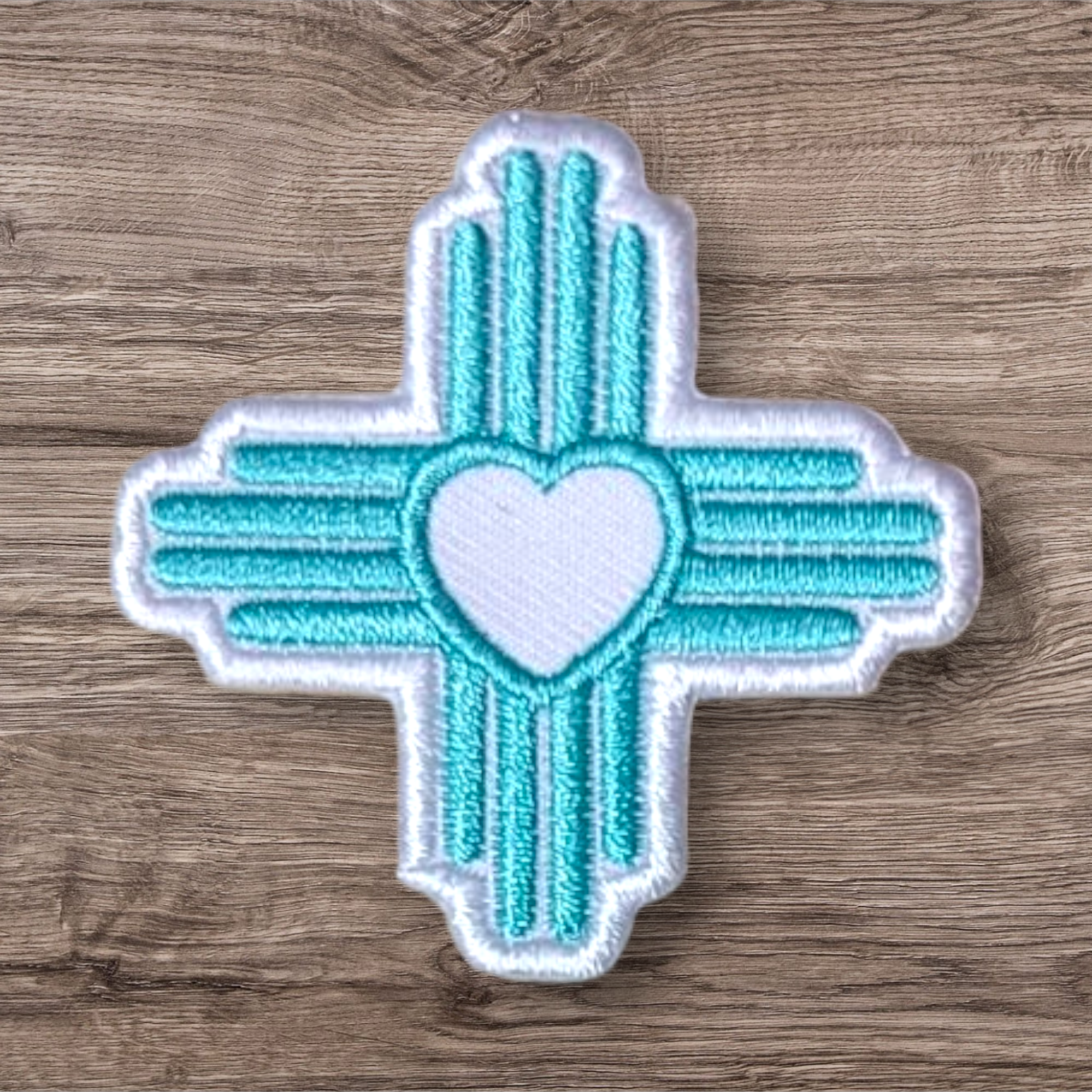 Turquoise Zia Heart Patch
