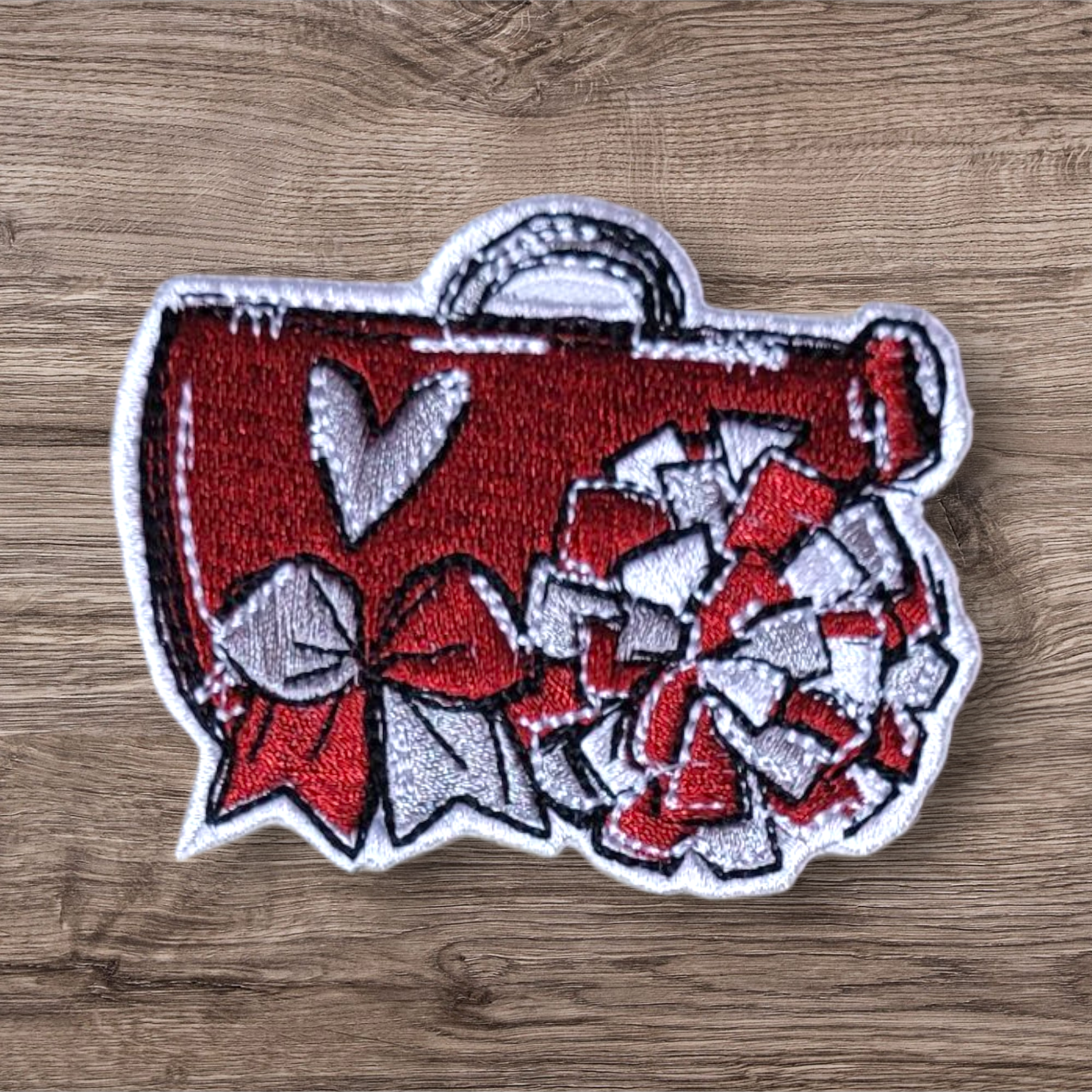 Maroon Cheer Megaphone Patch