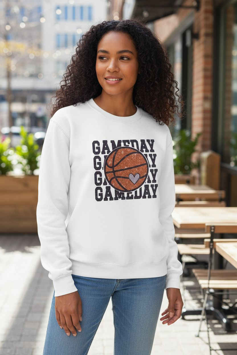 Basketball Heart Game Day Transfer