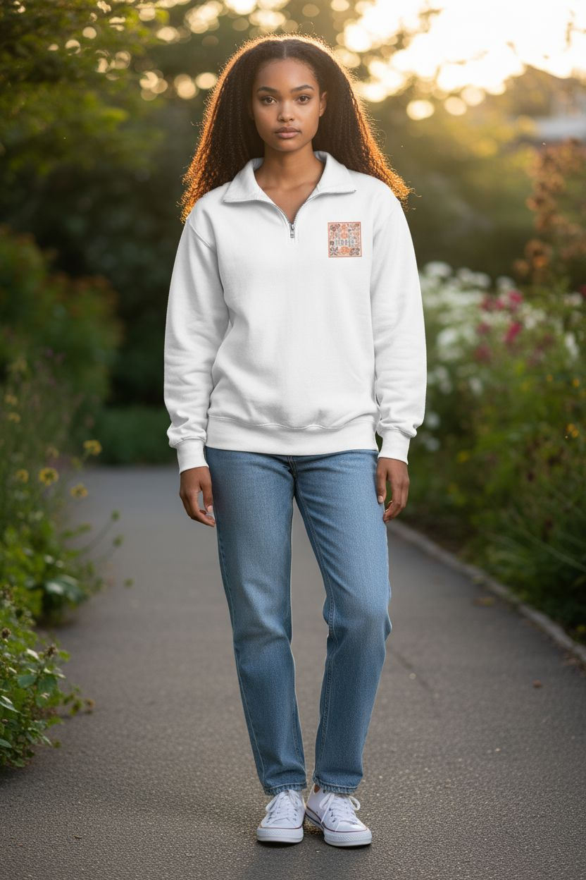 Floral Dog Mama Quarter Zip