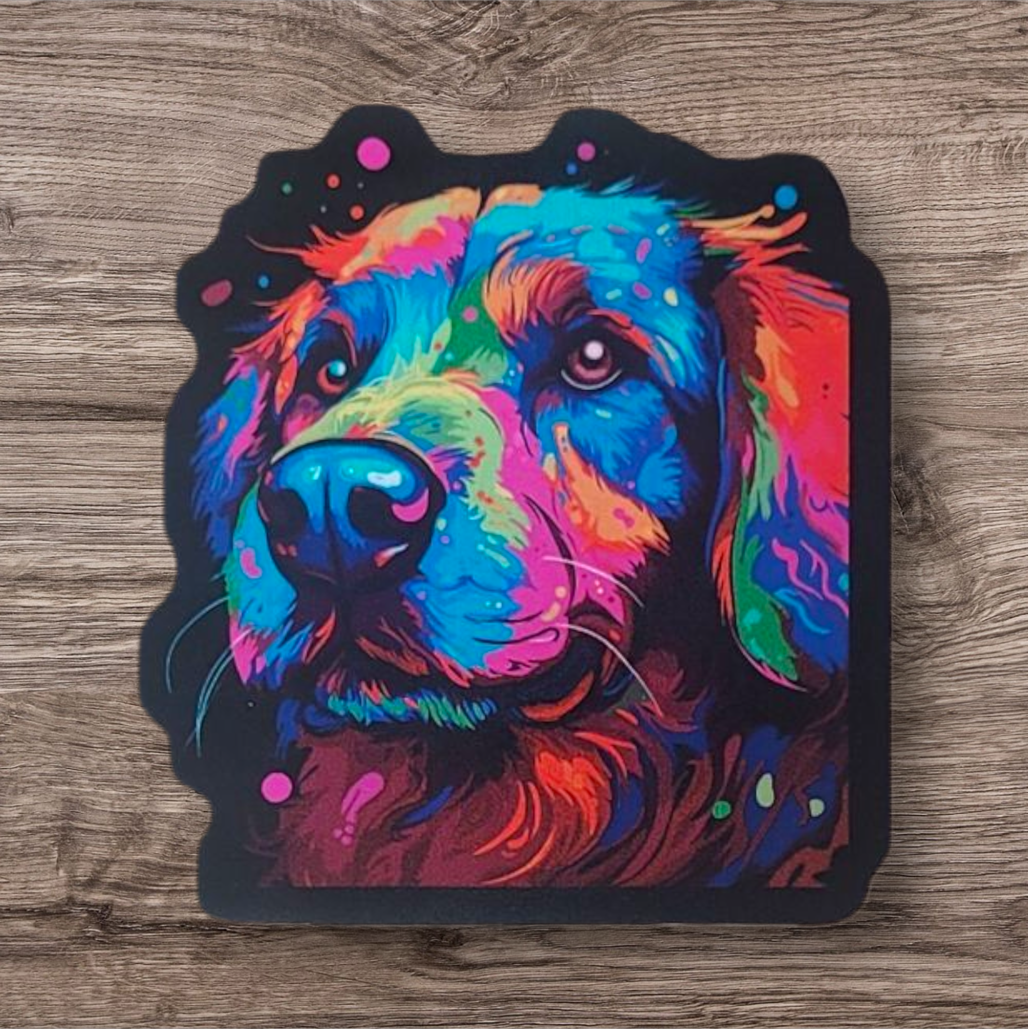 Rainbow Splash Dog Sticker