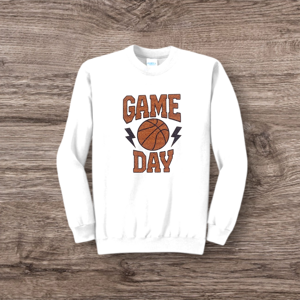 Basketball Game Day with Lightning Bolts Transfer