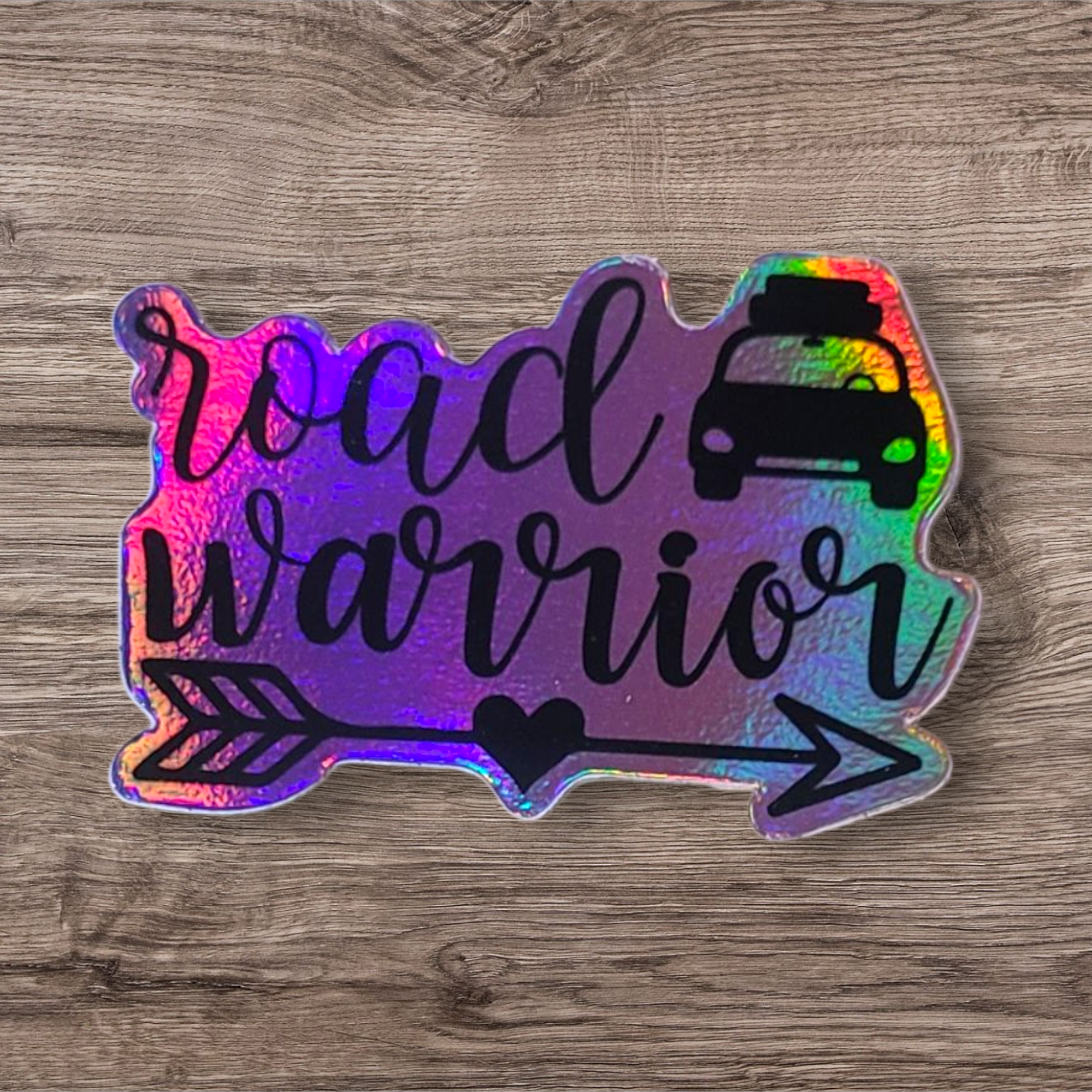 Holographic Road Warrior Sticker