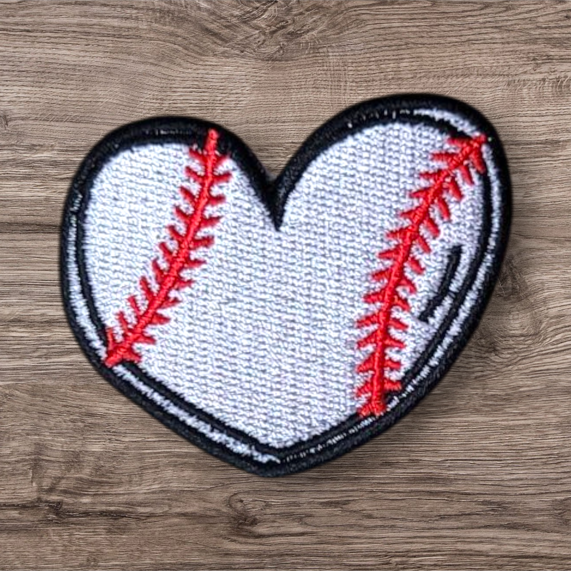 Baseball Heart Patch